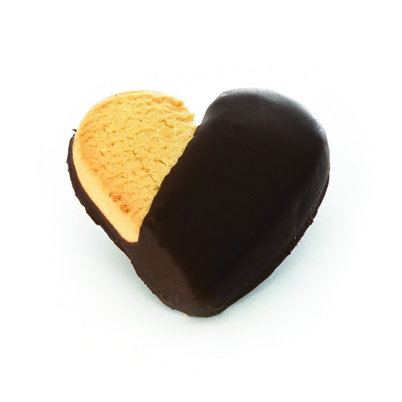 Biscotti frolla glassati - cuore cioccolato